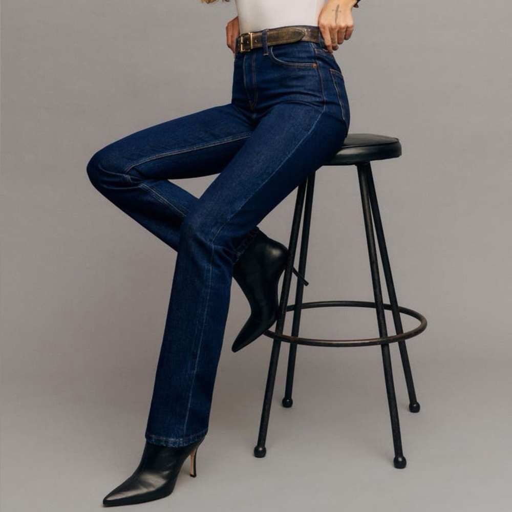 Reformation Jax High Rise Straight Jeans NWT Size 27 Seneca Wash
